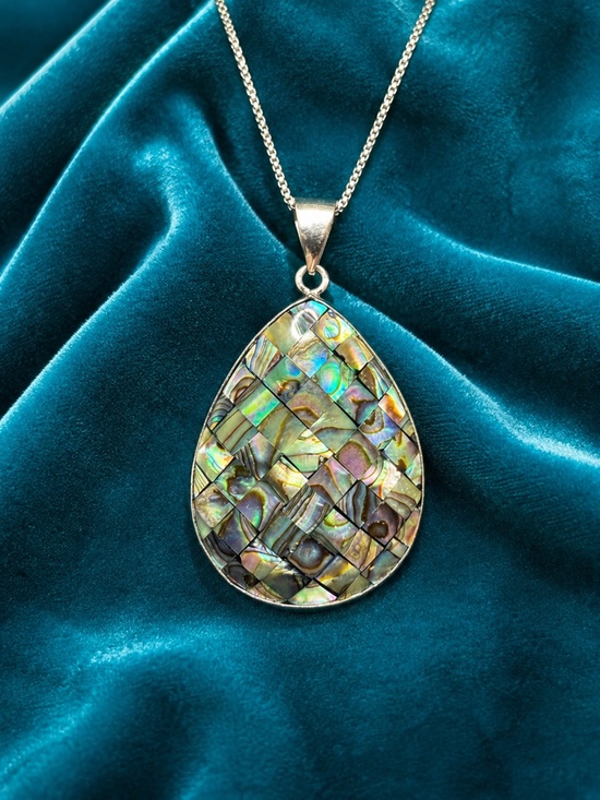 Jewelry - Necklace Mosaic Genuine Abalone Shell Statement Boho